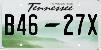 TN license plate B4627X