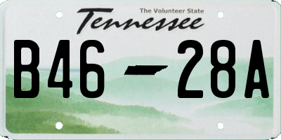TN license plate B4628A