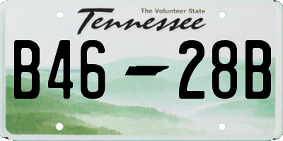 TN license plate B4628B