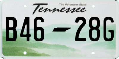 TN license plate B4628G