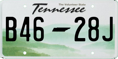 TN license plate B4628J