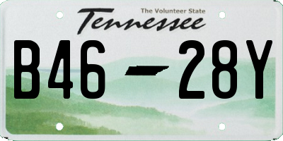 TN license plate B4628Y