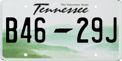 TN license plate B4629J