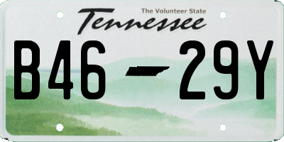 TN license plate B4629Y