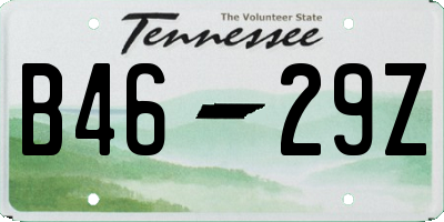 TN license plate B4629Z
