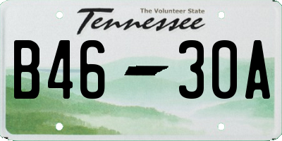 TN license plate B4630A