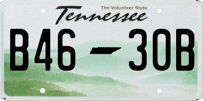 TN license plate B4630B
