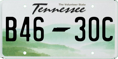 TN license plate B4630C
