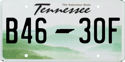 TN license plate B4630F