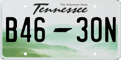 TN license plate B4630N