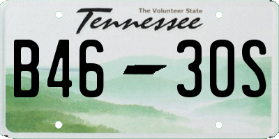 TN license plate B4630S