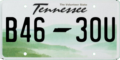 TN license plate B4630U