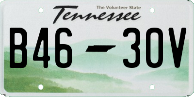 TN license plate B4630V