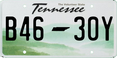 TN license plate B4630Y