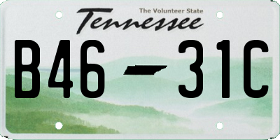 TN license plate B4631C