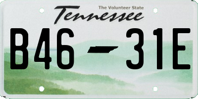 TN license plate B4631E
