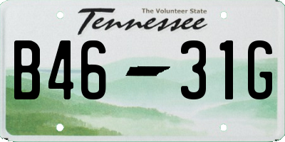 TN license plate B4631G
