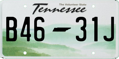TN license plate B4631J