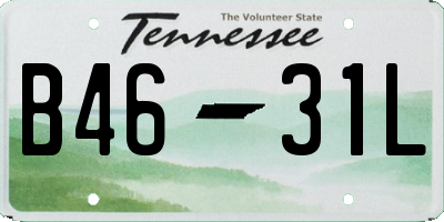 TN license plate B4631L