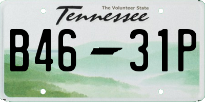 TN license plate B4631P