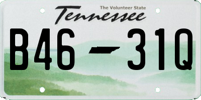 TN license plate B4631Q