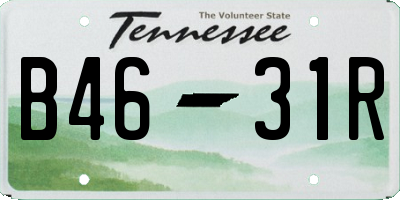 TN license plate B4631R