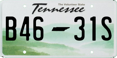 TN license plate B4631S