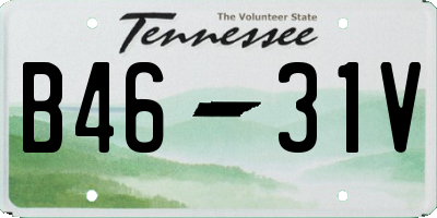 TN license plate B4631V