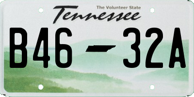 TN license plate B4632A