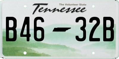 TN license plate B4632B