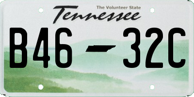 TN license plate B4632C