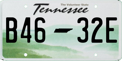 TN license plate B4632E