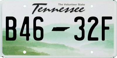 TN license plate B4632F