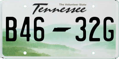 TN license plate B4632G