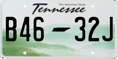 TN license plate B4632J
