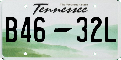 TN license plate B4632L