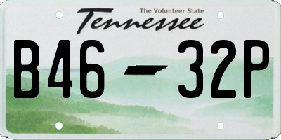 TN license plate B4632P
