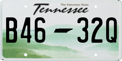 TN license plate B4632Q