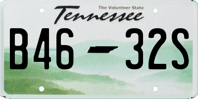 TN license plate B4632S