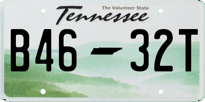 TN license plate B4632T