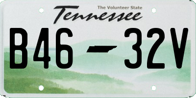 TN license plate B4632V