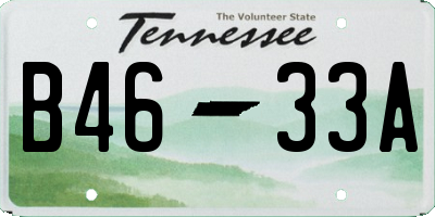 TN license plate B4633A