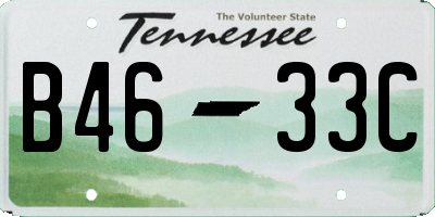 TN license plate B4633C