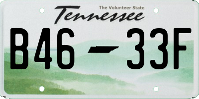 TN license plate B4633F