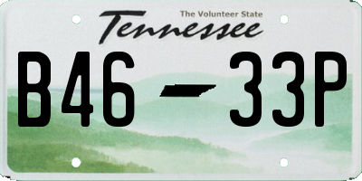 TN license plate B4633P