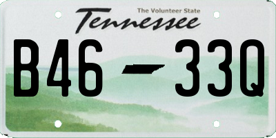 TN license plate B4633Q
