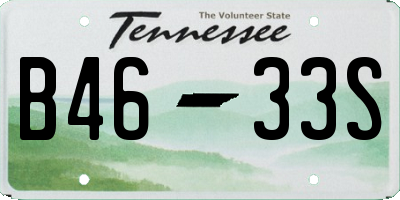 TN license plate B4633S