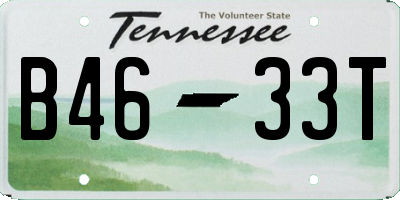 TN license plate B4633T