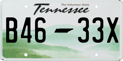 TN license plate B4633X