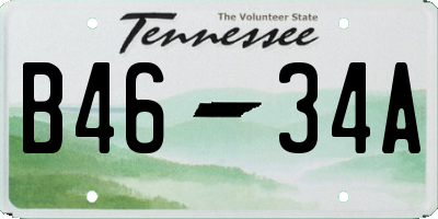 TN license plate B4634A